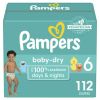 Pampers Baby-Dry Extra Protection Diapers Enormous Packs Size 6, 112 Count