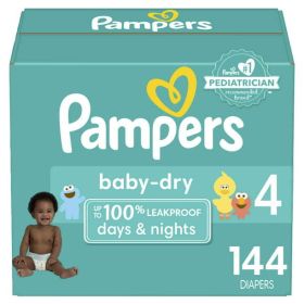 Pampers Baby-Dry Diapers Size 4, 144 Count