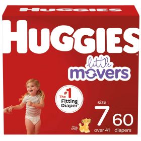 Huggies Little Movers Wetness Indicator Hypoallergenic Diapers Size 7;  60 Count