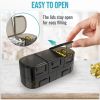 Travel Pill Organizer 7 Day Detachable Pill Box Daily Travel Pill Case Black