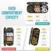 Travel Pill Organizer 7 Day Detachable Pill Box Daily Travel Pill Case Black