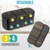 Travel Pill Organizer 7 Day Detachable Pill Box Daily Travel Pill Case Black