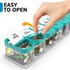 Extra Large Weekly Pill Organizer XL Daily Pill Box 7 Day Am Pm Pill Case