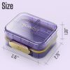 Medicine Pill Organizer Mini Travel Size Pill Container Purple Small Pill Box