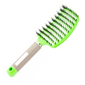 Hair Scalp Massage Comb Hairbrush Relief Stress Men Women Wet Curly Detangle Hair Brush For Salon Hairdressing Styling Hair Care (Color: Green)