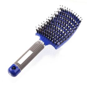 Hair Scalp Massage Comb Hairbrush Relief Stress Men Women Wet Curly Detangle Hair Brush For Salon Hairdressing Styling Hair Care (Color: Blue)