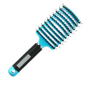 Hair Scalp Massage Comb Hairbrush Relief Stress Men Women Wet Curly Detangle Hair Brush For Salon Hairdressing Styling Hair Care (Color: New blue)