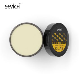 Sevich Hair Styling Clay Long-lasting Dry Stereotypes Type Clay 100g New Hair Wax Disposable Strong Modeling Mud Shape Hair Gel (Color: Turmeric hair clay)