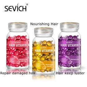 Sevich 3PCS/SET Keratin Complex Oil Hair Vitamin Capsule Set Moroccan Hair Care Oil Smooth Repair Damaged Hair Treatment Serum (Color: Hair keep luster)