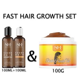 New Eco Styling Braiding Gel Traction Alopecia Chebe Powder Hair Growth Spray Anti Break Edges Control Hair Cream Wax Hair Care (Color: Hair Care Kit)