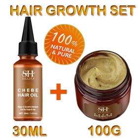 New Eco Styling Braiding Gel Traction Alopecia Chebe Powder Hair Growth Spray Anti Break Edges Control Hair Cream Wax Hair Care (Color: Hair mask set)