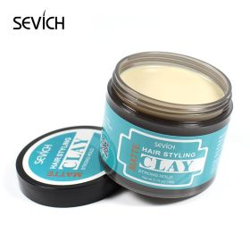 Sevich Matte Strong Hold Hair Styling Clay Gel for Men Hairstyles Wax Matte Finished Molding Cream Natural Styling Hair Clay (Color: Matte hair clay)