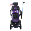 purple four-wheel electric folding scooter crutch storage purple mobility scooter.  Foldable travel portable mobile scooter mini four wheel