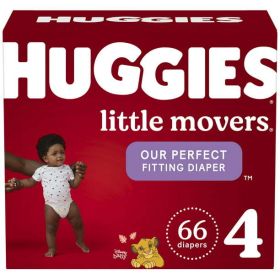 Huggies Little Movers Baby Diapers Size 4; Count 66 (Brand: Huggies)