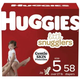 Huggies Little Snugglers Baby Diapers Size 5; Count 58 (Brand: Huggies)