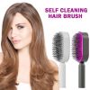 Self Cleaning Hair Brush For Women Massage Scalp Promote Blood Circulation Anti Hair Loss 3D Hair Growth Comb Hairbrush Self-Cleaning Hair Brush   3D