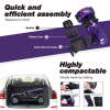 purple four-wheel electric folding scooter crutch storage purple mobility scooter.  Foldable travel portable mobile scooter mini four wheel