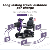 purple four-wheel electric folding scooter crutch storage purple mobility scooter.  Foldable travel portable mobile scooter mini four wheel